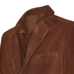 Clearance Bark-brown Suede Blazer | Herren KLEIDUNG