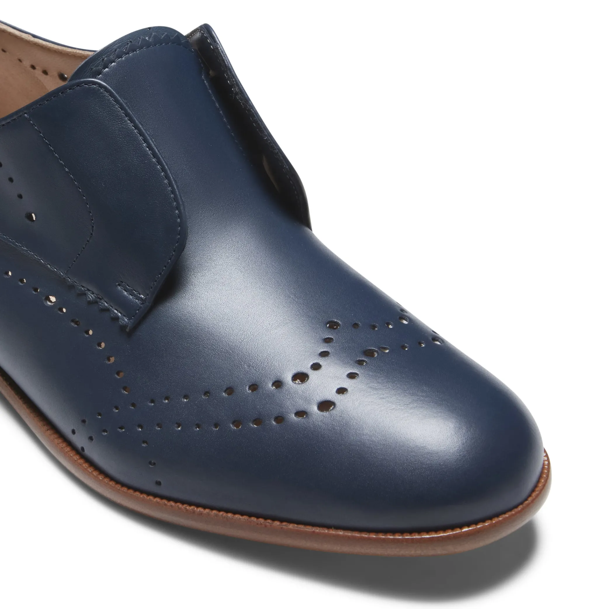 Clearance Blue Leather Lace-up Shoes | Damen SCHNÜRSCHUHE|MANNISH ATTITUDE