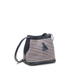 Store Borsa In Pelle Blu/lilla- Damen TASCHEN