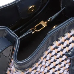 Store Borsa In Pelle Blu/lilla- Damen TASCHEN