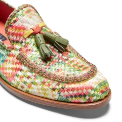 Store Brera Loafer In Green Embroidered Fabric | Herren BRERA|MOKASSINS