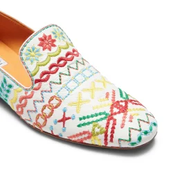 Outlet Embroidered Multicoloured Leather Slippers | Damen SPECIAL EMBROIDERY|SLIP ON