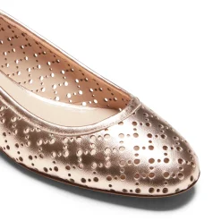 Shop Gold Leather Ballet Flat | Damen BALLERINAS