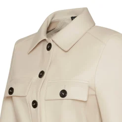 Discount Ivory Leather Safari Jacket | Damen KLEIDUNG