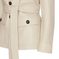 Discount Ivory Leather Safari Jacket | Damen KLEIDUNG