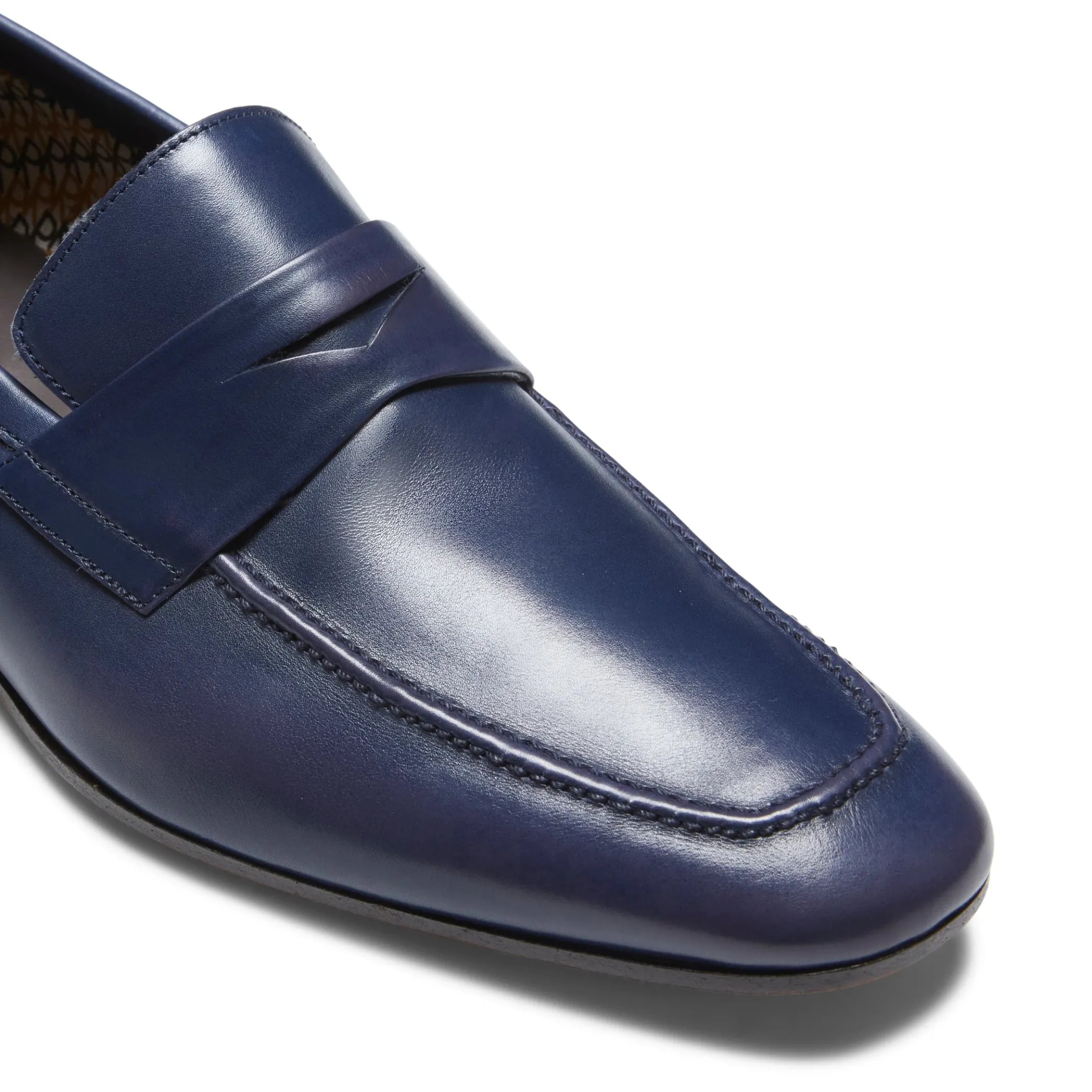 Online Men's Navy Blue Leather Loafer | Herren MOKASSINS