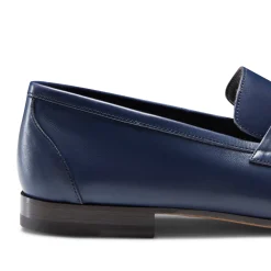 Online Men's Navy Blue Leather Loafer | Herren MOKASSINS