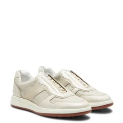 Sale Milk-white Leather And Fabric Sneaker | Herren SNEAKERS|ALLE SCHUHE