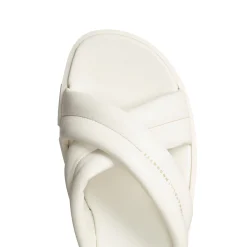 Shop Milk-white Leather Sandal | Damen FLUFFY SANDAL|SANDALEN