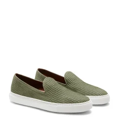New Green Woven Suede Slipper | Herren LIGHTNESS STEPS|SLIP-ON