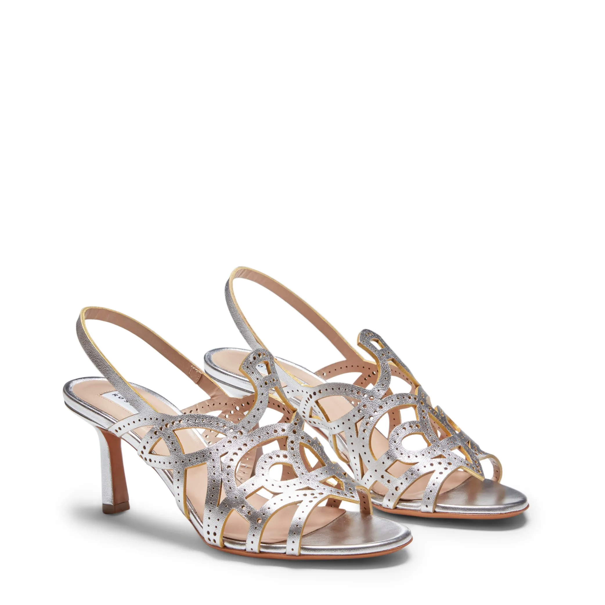 Outlet Sandalo Donna In Pelle Argento- Damen GARDEN PARTY|SANDALEN