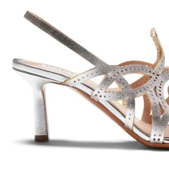 Outlet Sandalo Donna In Pelle Argento- Damen GARDEN PARTY|SANDALEN