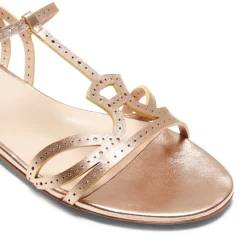 Best Sale Sandalo Donna In Pelle Oro- Damen GARDEN PARTY|SANDALEN