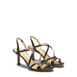 Outlet Sandalo Magenta In Pelle Colore Nero- Damen GARDEN PARTY|SANDALEN