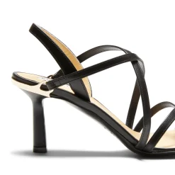 Outlet Sandalo Magenta In Pelle Colore Nero- Damen GARDEN PARTY|SANDALEN