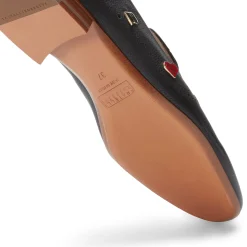 Sale Slipper Donna In Pelle Nera- Damen CHARMS CODE|SLIP ON