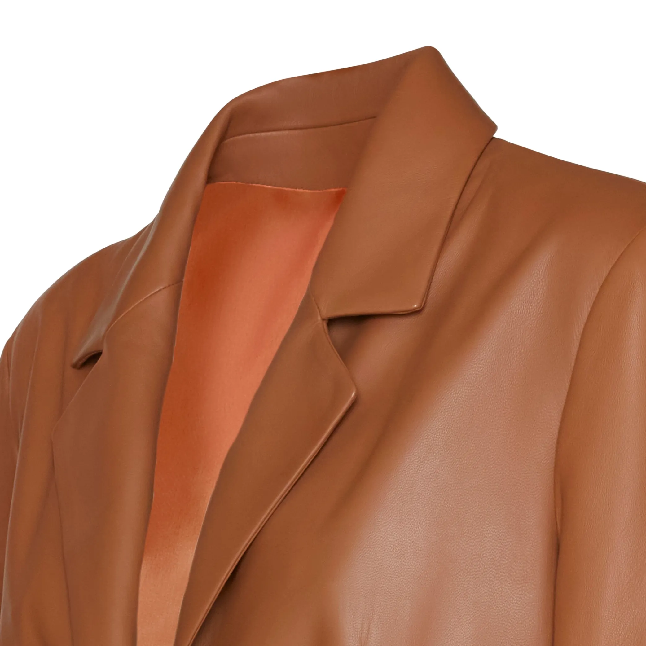 Fashion Nappa Leather Blazer With Contrasting Edging | Damen KLEIDUNG
