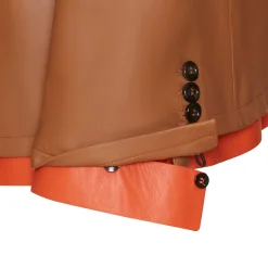 Fashion Nappa Leather Blazer With Contrasting Edging | Damen KLEIDUNG