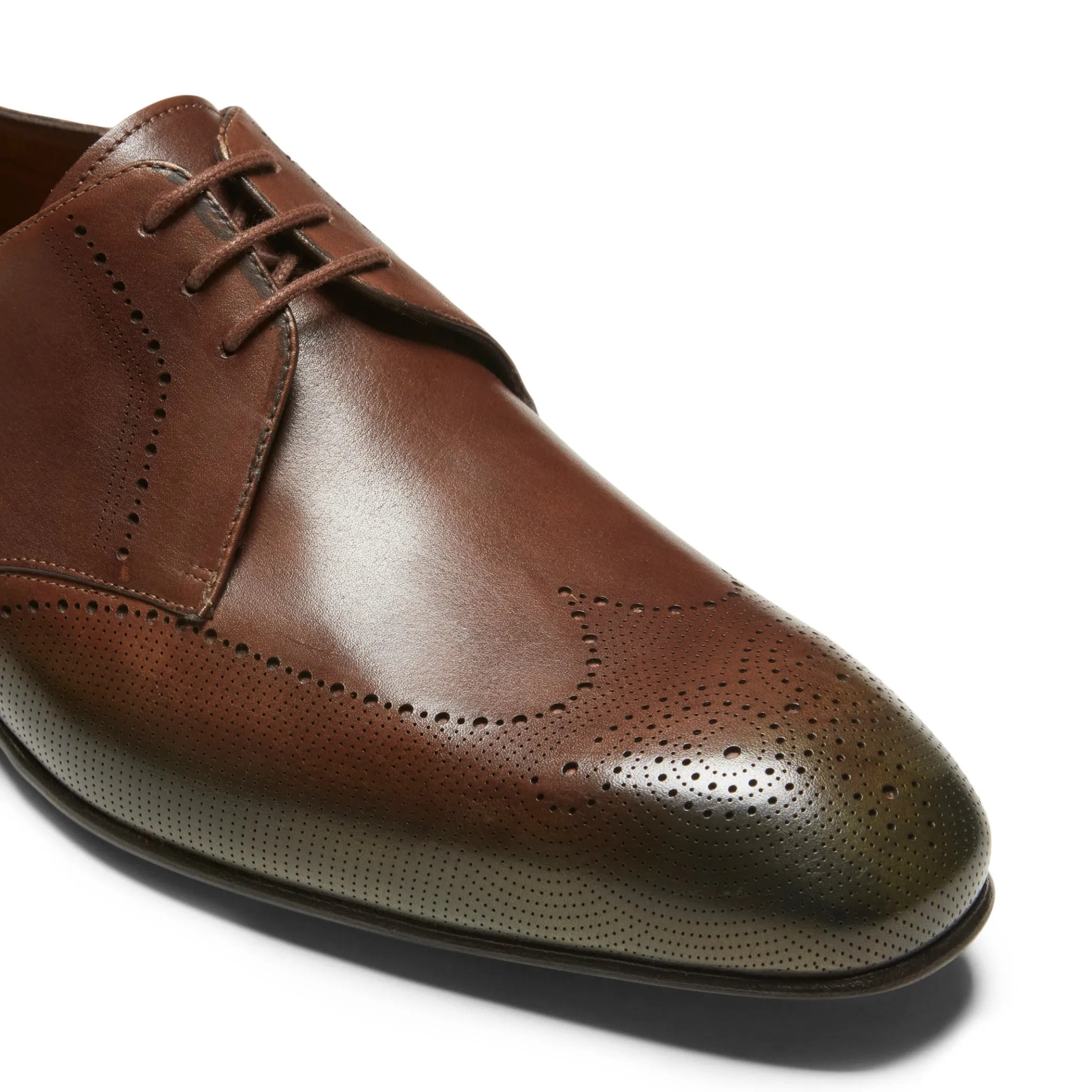 Cheap Tobacco Brown/green Leather Lace-up Shoe | Herren SCHNÜRSCHUHE